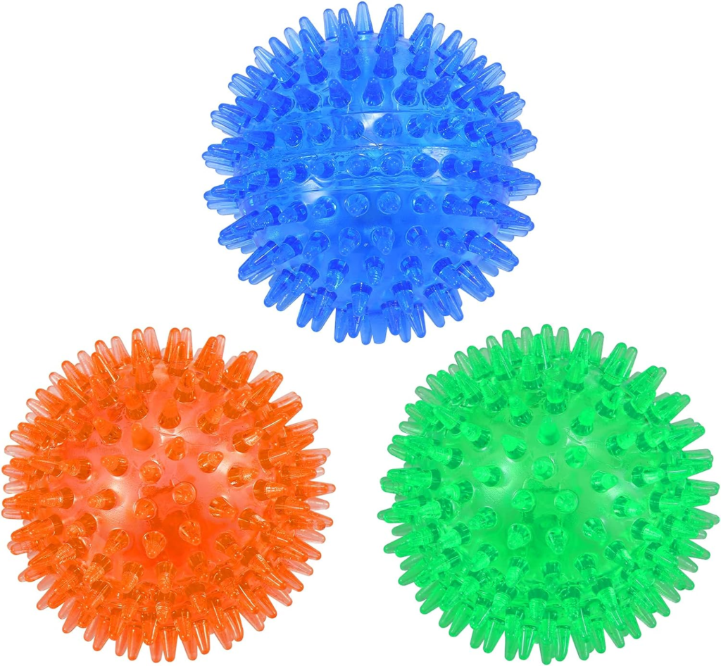 a group of spiky balls