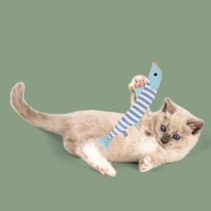 cat playing with catnip toy