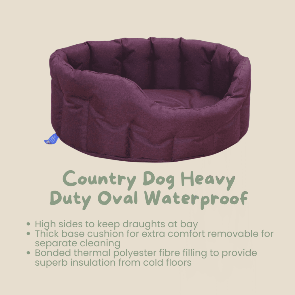 Country Dog Heavy Duty Oval Waterproof Dog Bed