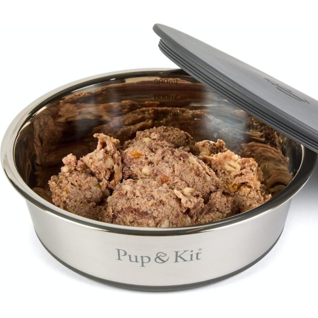 raw dog food prep bowl