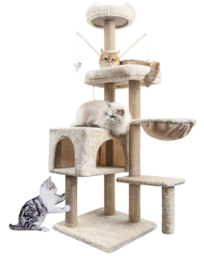 Cat Tree| 145cm Stable Cat Scratching Post for Indoor Cats | Multi-Level